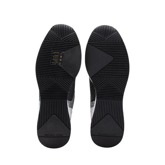 Michael Kors Crista Trainer MK Signature Logo Lace Up Sneakers Black/Multi Nib - Picture 5 of 6